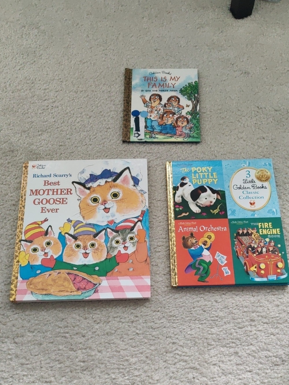 Lot Of 3 Vintage Classic Children's Hardcover Golden Books Y2K Educational Great